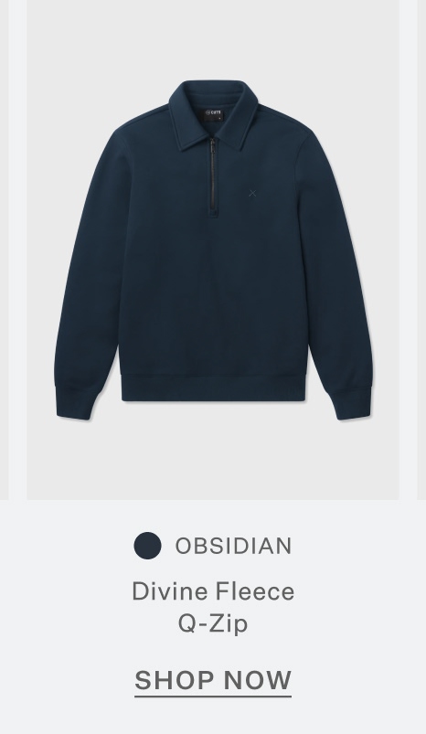 Divine Fleece Q-Zip - Obsidian