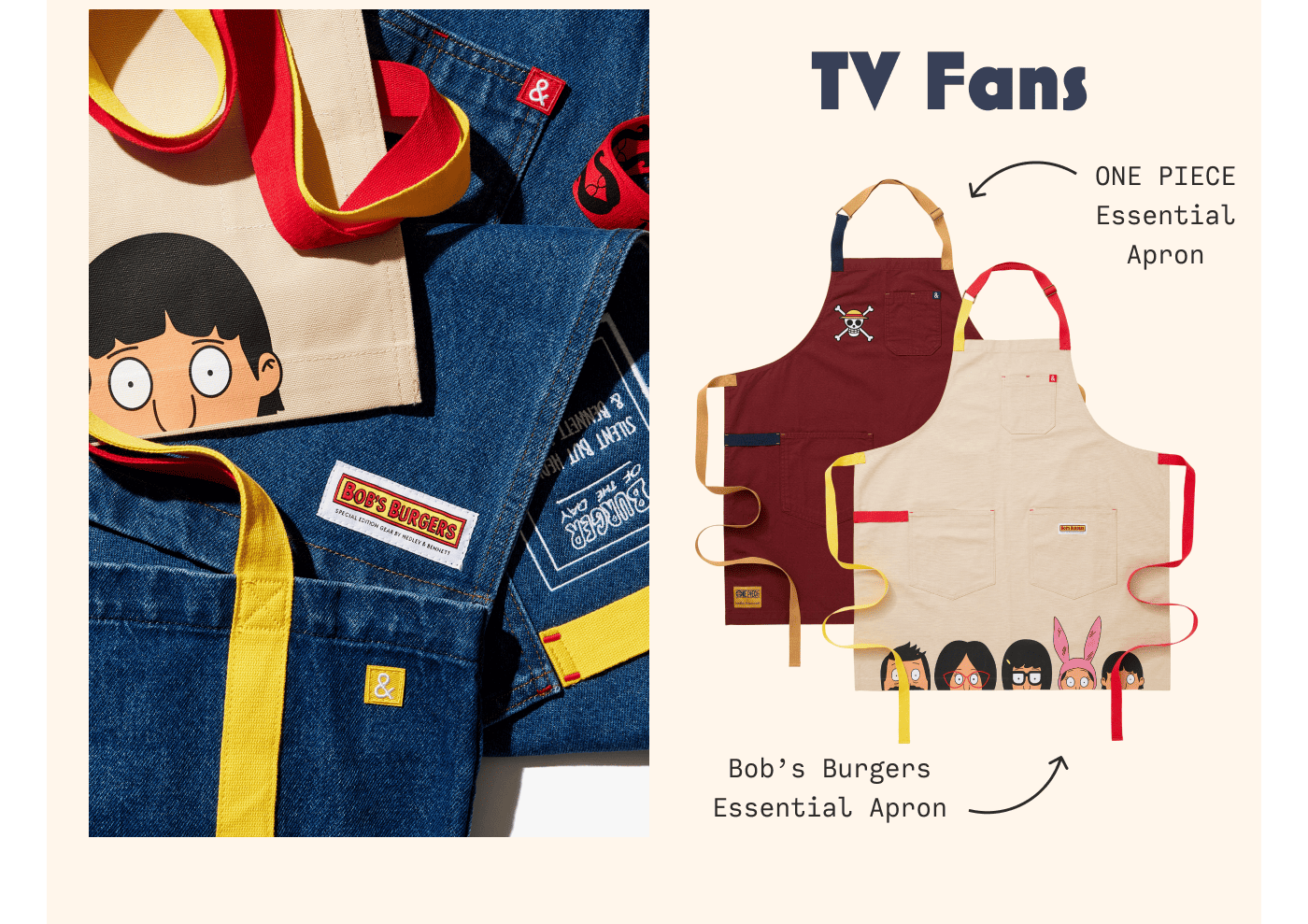TV Fans | ONE PIECE Essential Apron | Bob's Burgers Essential Apron