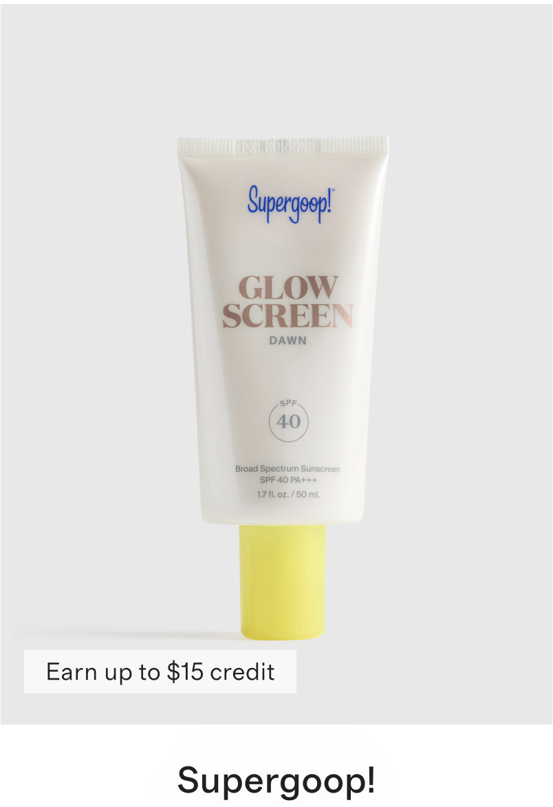 Supergoop! Glow Screen Dawn SPF 40 Broad Spectrum Sunscreen SPF 40 PA+++ 1.7 fl. oz. / 50 ml. Earn up to $15 credit Supergoop!