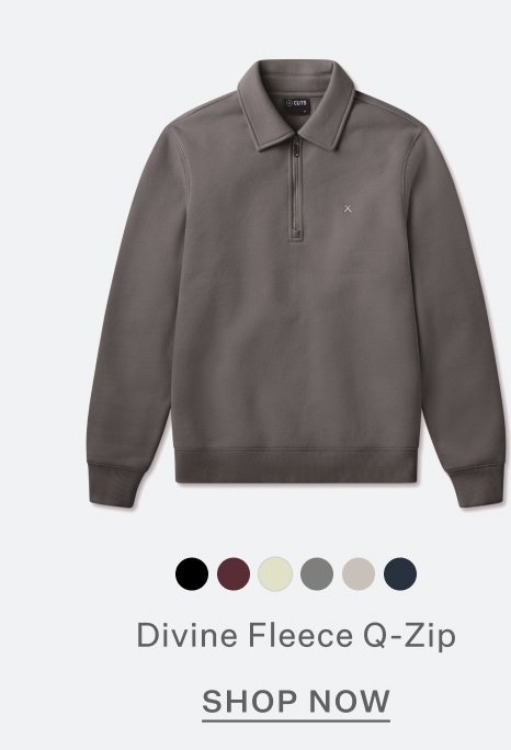 Divine Fleece Q-Zip in Charcoal