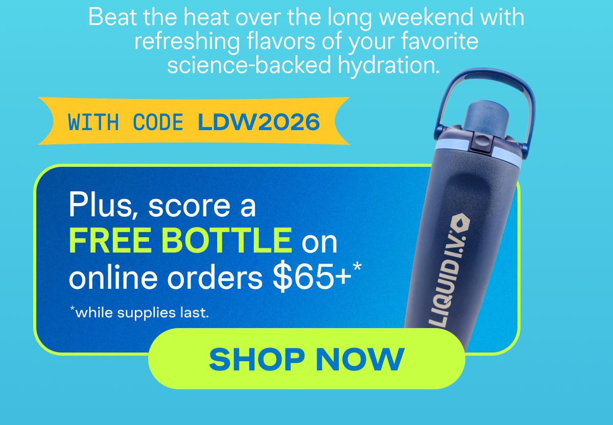25% Off with Code LDW2026 | Free bottle on orders $65+