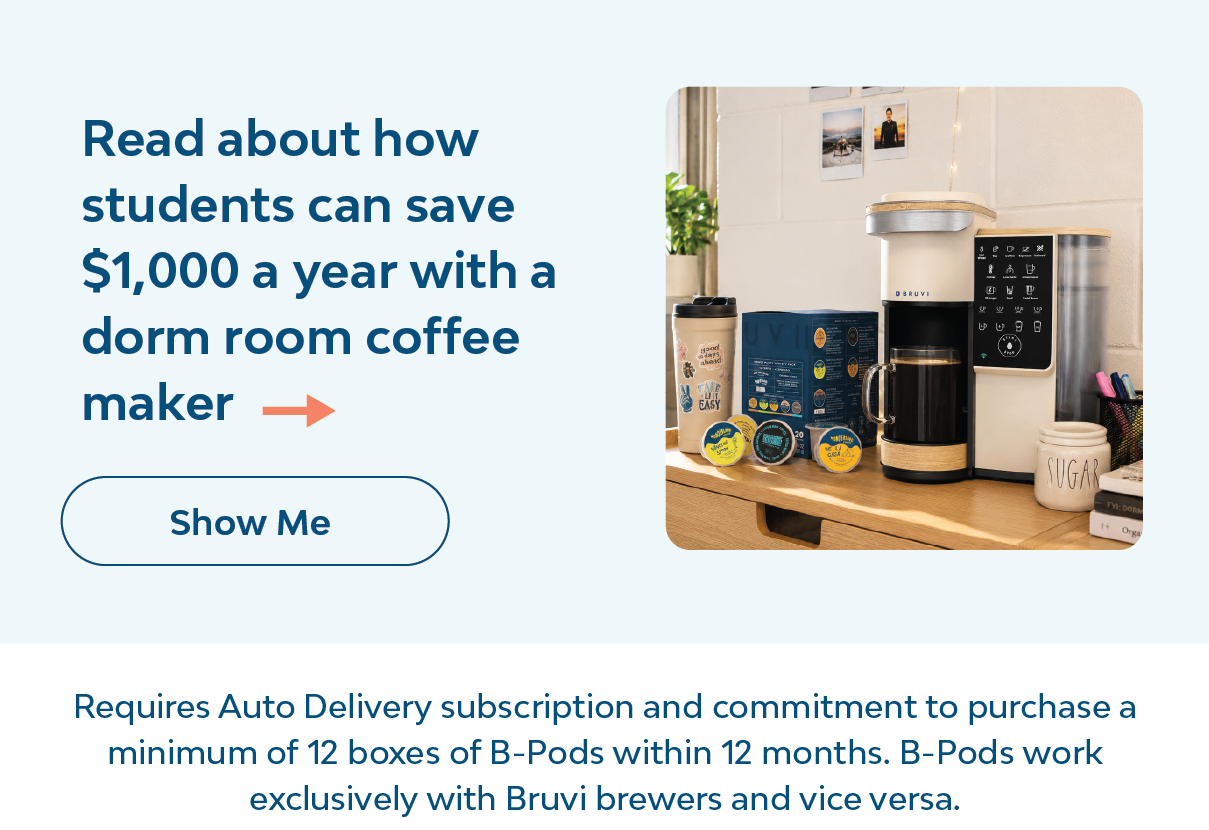 Saving $1k with a dorm room coffee maker