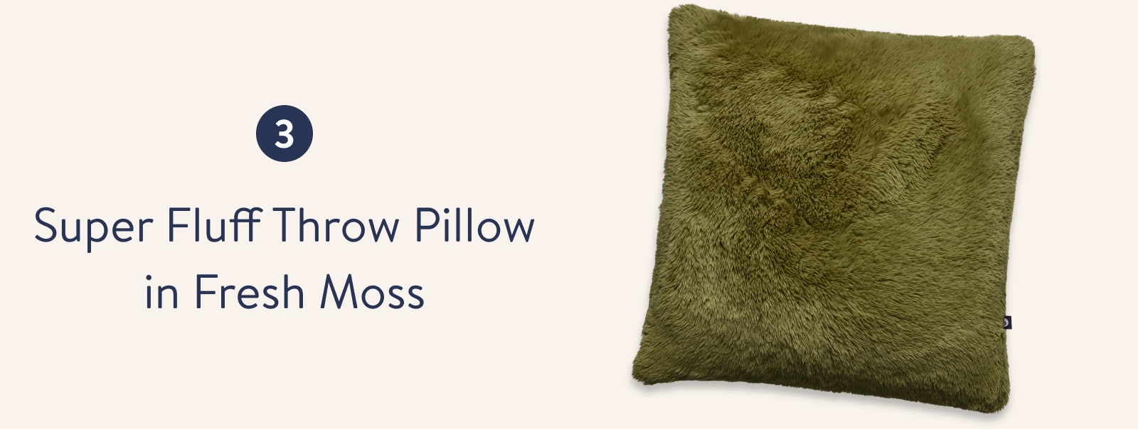 Super fluff throw pillow in fresh moss 