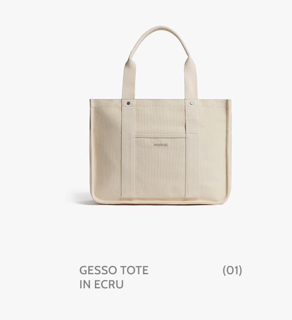 Gesso Tote in Ecru. (01)