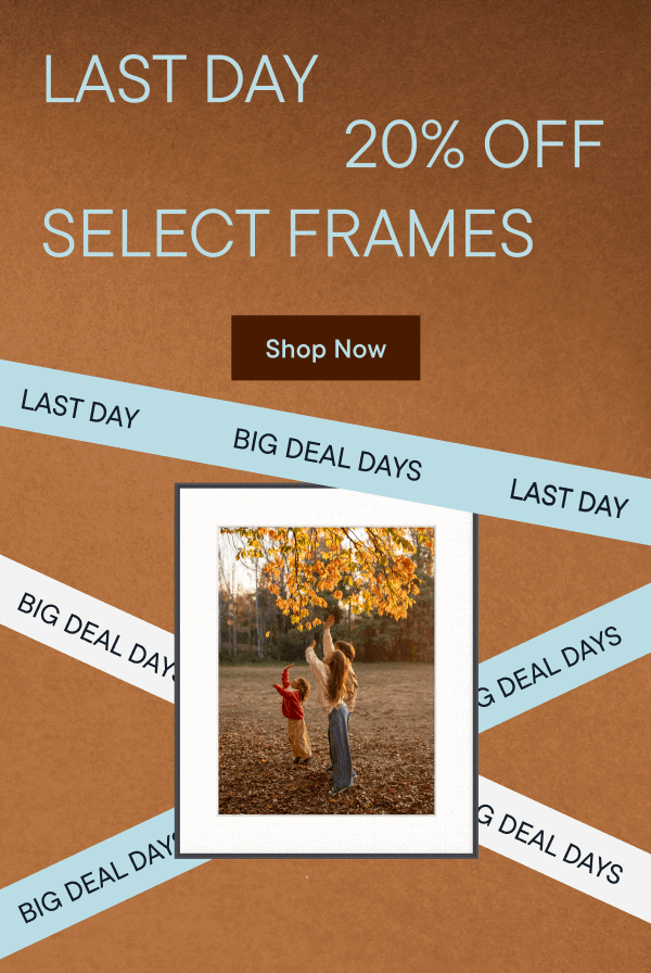 Last Day 20% off select frames 