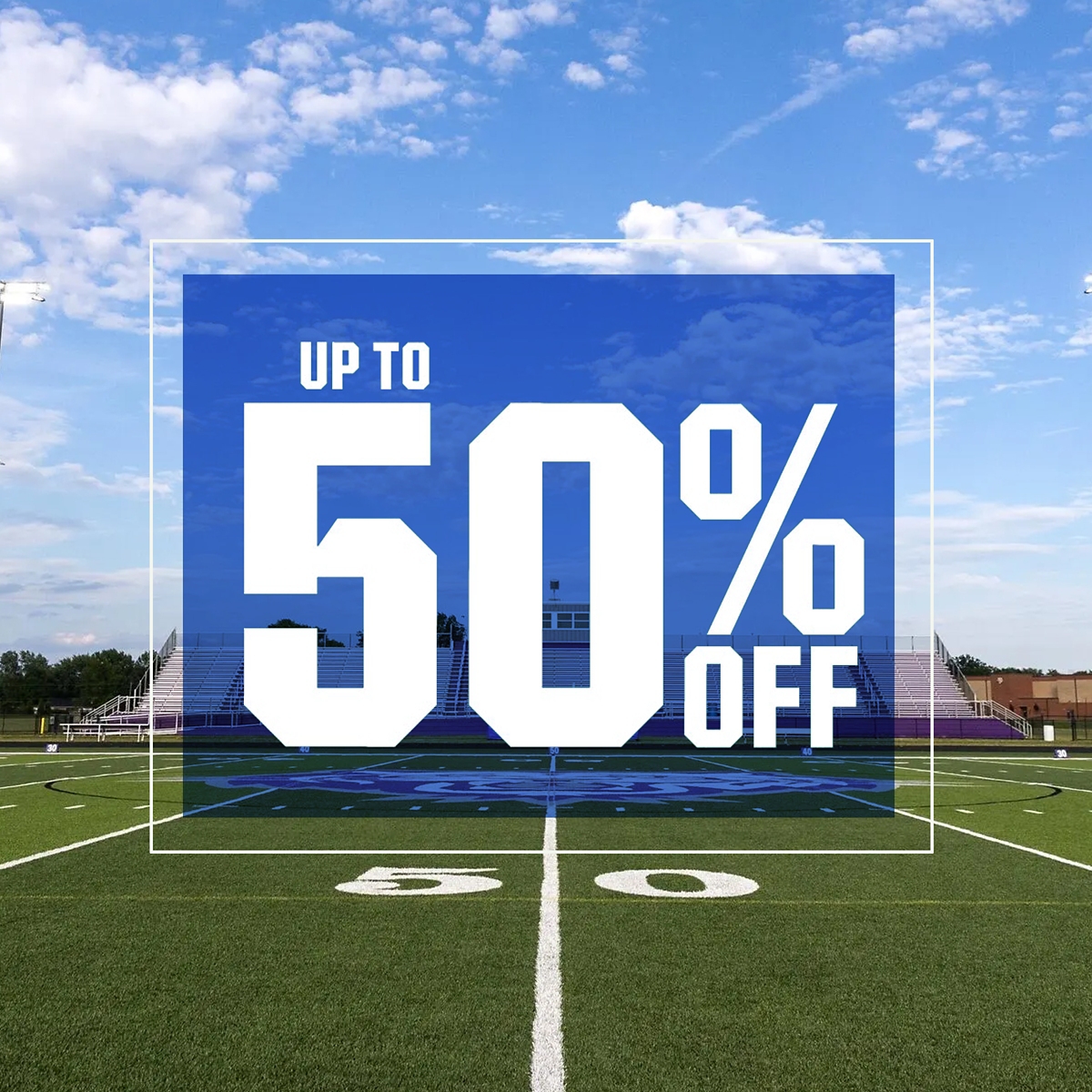 Up to 50% off.