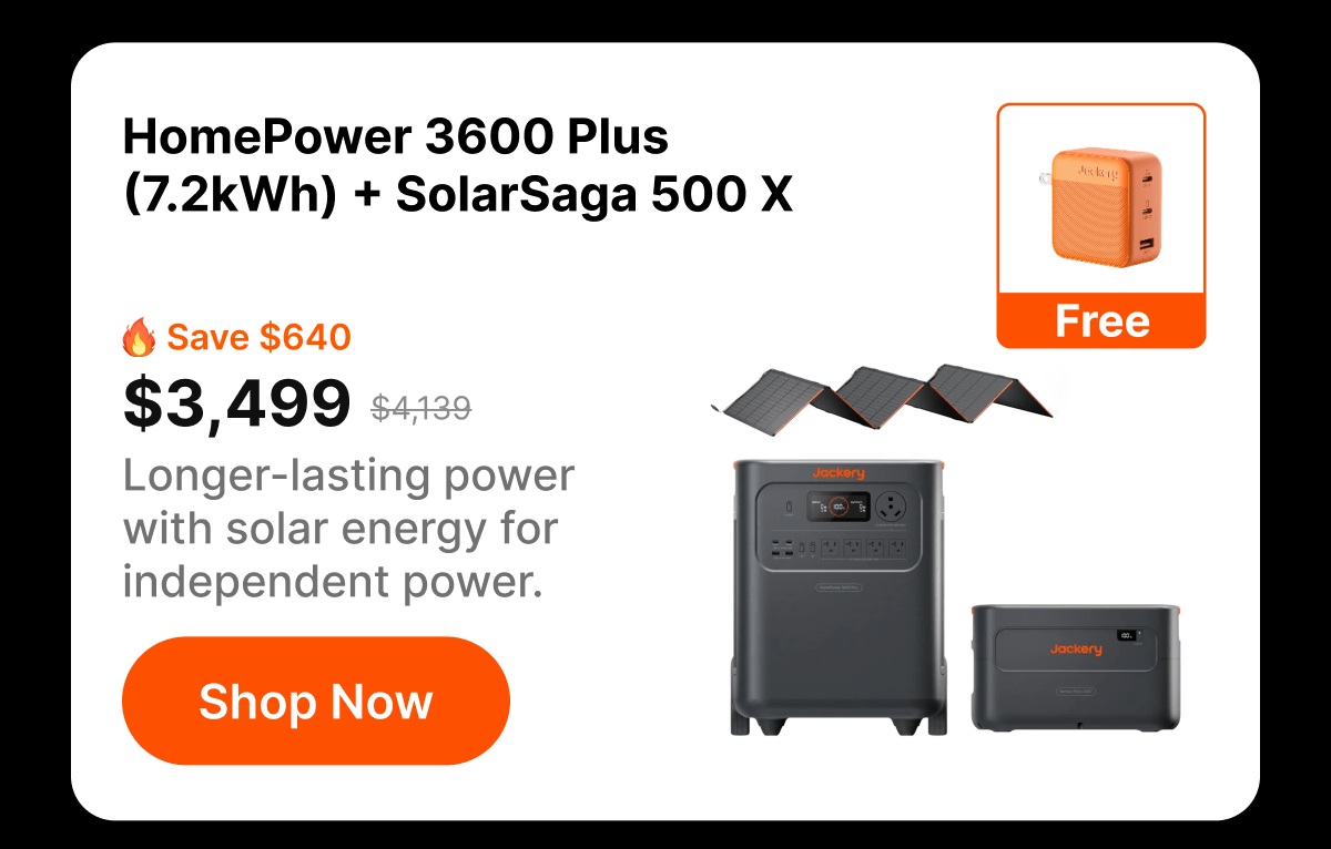 HomePower 3600 Plus (7.2kWh) +SolarSaga 500 X