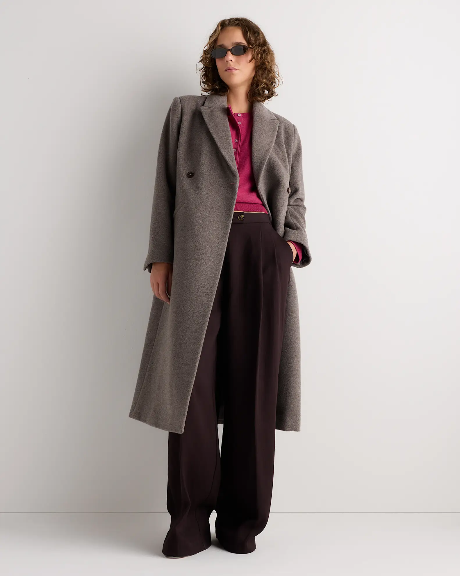 Wool Cashmere Tailored Long Coat