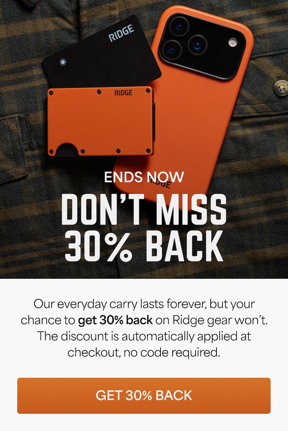 Don't Miss 30% Back
