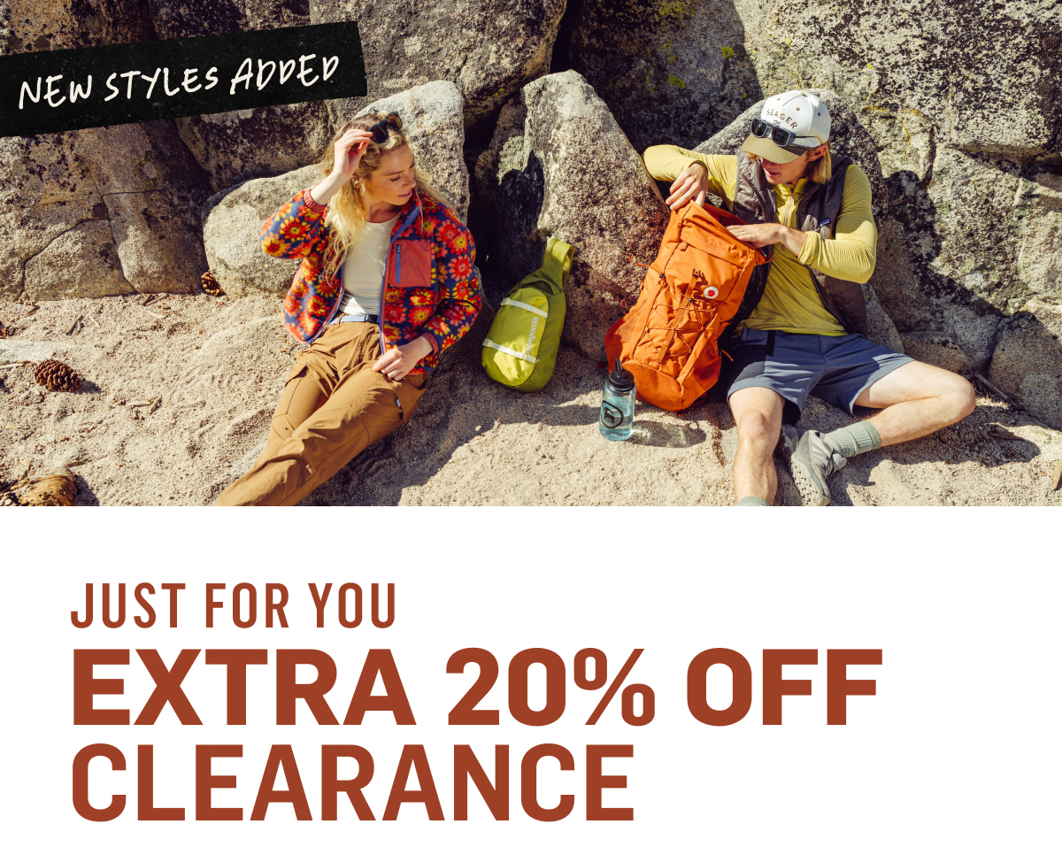 Just For You Extra 20% off Clearance. New Styles Added