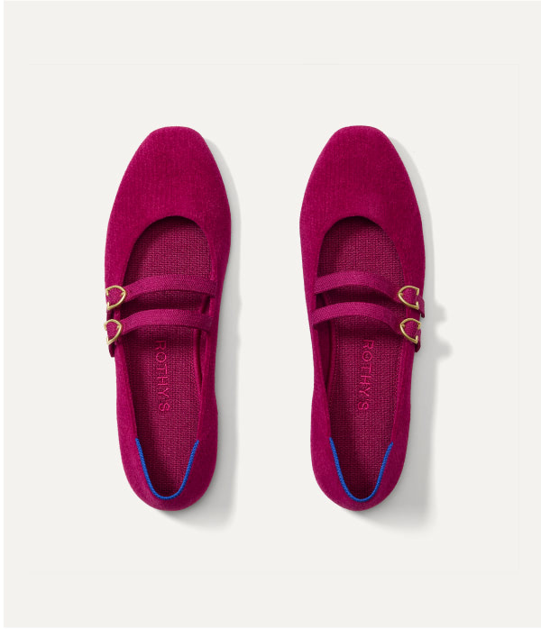 The Double Buckle Mary Jane ReVelvet&trade; Mulberry
