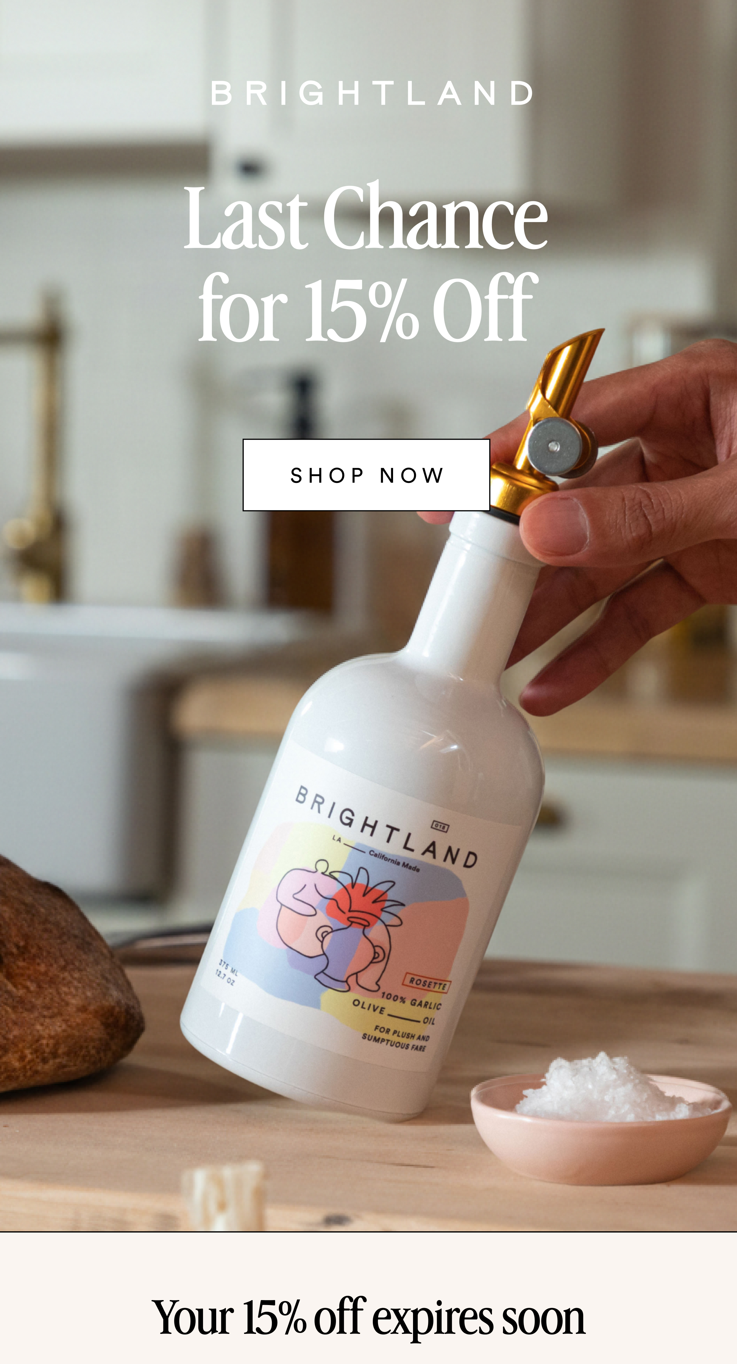 Last chance for 15% Off