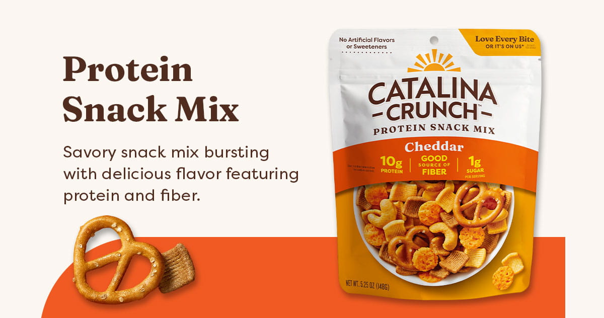 Protein Snack Mix - Savory snack mix bursting with delicious flavor featuring protein and fiber.