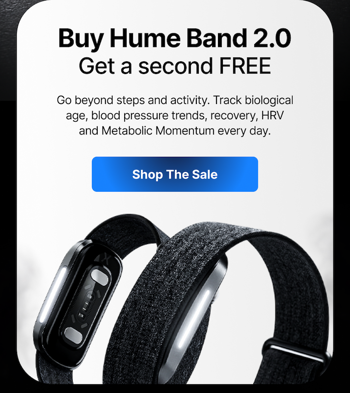 Band 2.0 goes beyond steps, tracking biological age, blood pressure trends, recovery, and HRV every day.