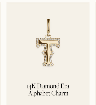 14K Diamond Era Alphabet Charm
