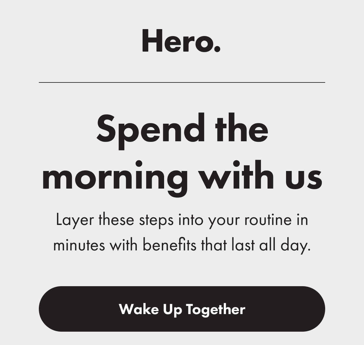 Spend the morning with us