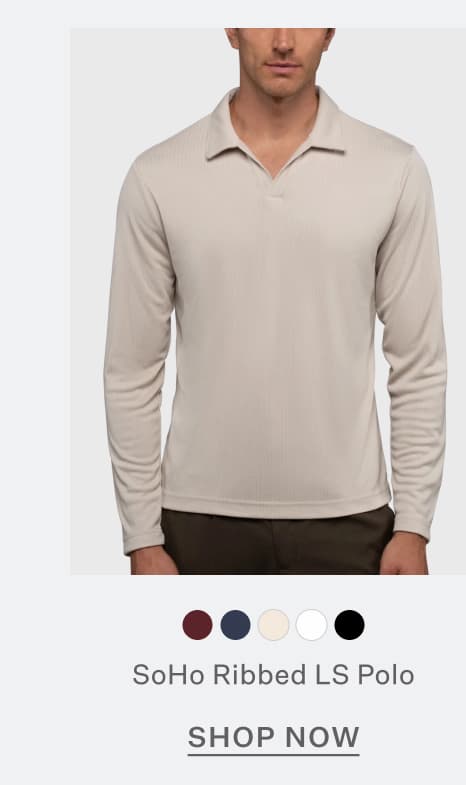 SoHo Ribbed LS Polo