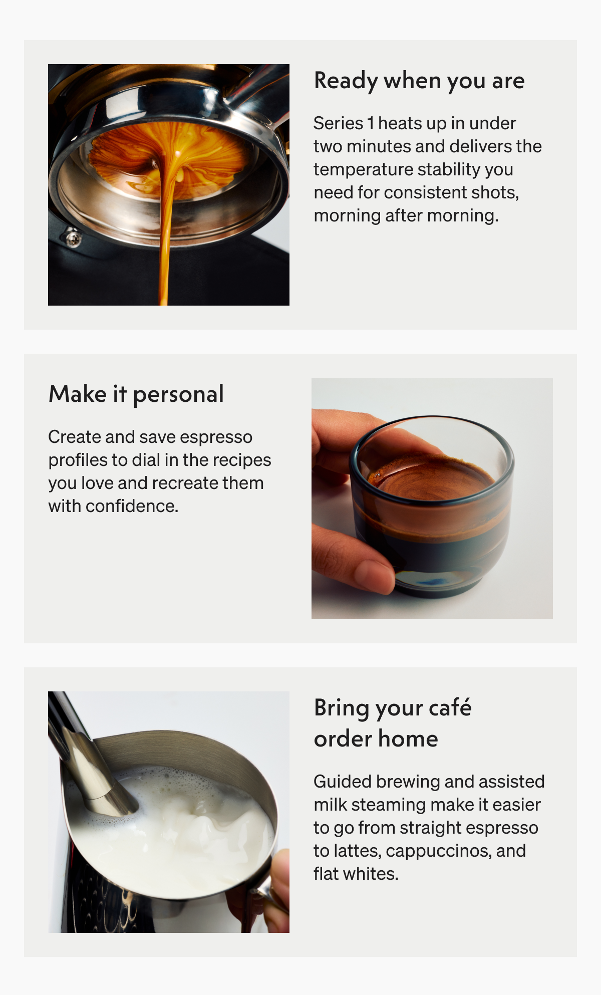 Ready When You Are | Make It Personal | Bring Your cafe order home 