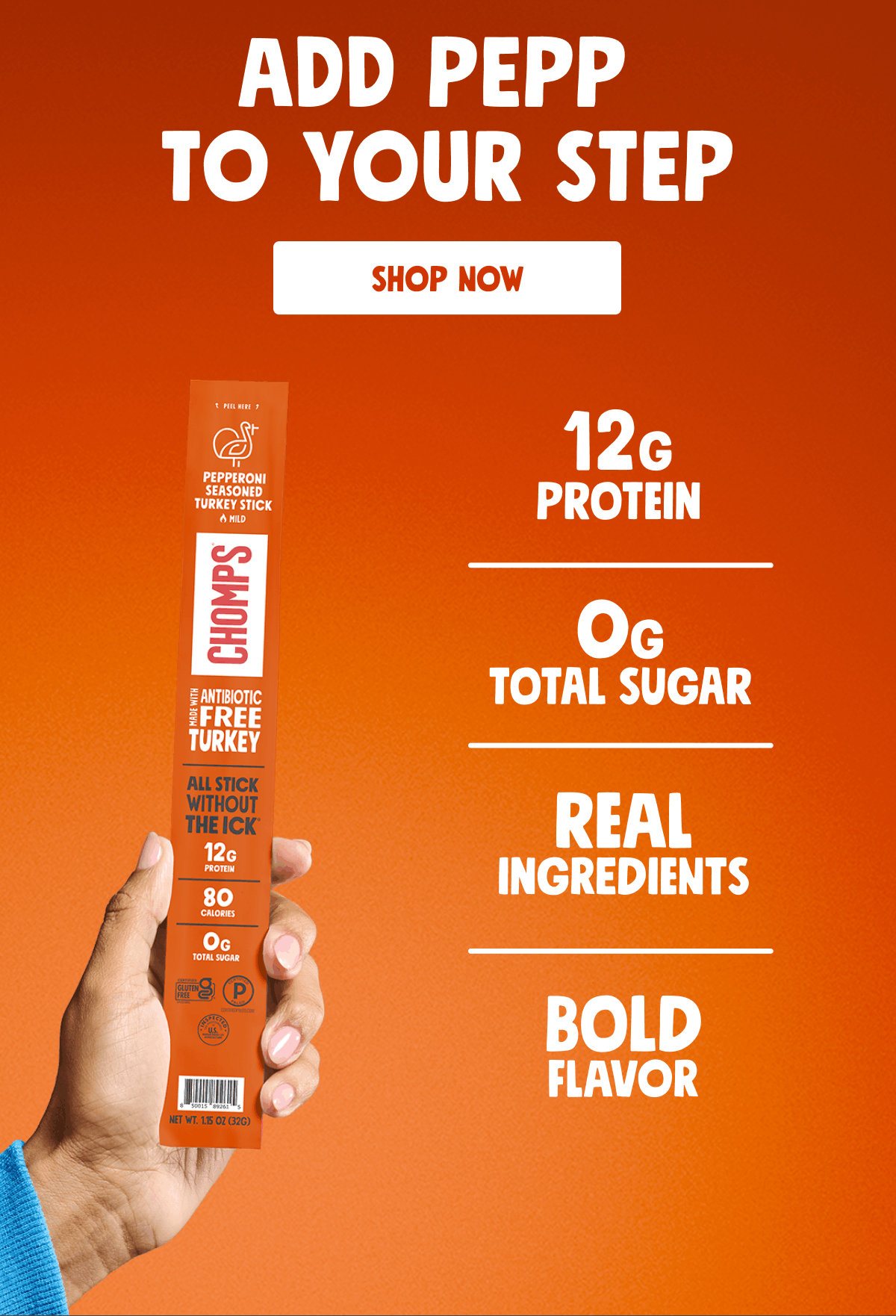 ADD PEPP  TO YOUR STEP | Shop Now | 12g Protein, 0g Total Sugar, Real Ingredients, Bold Flavor