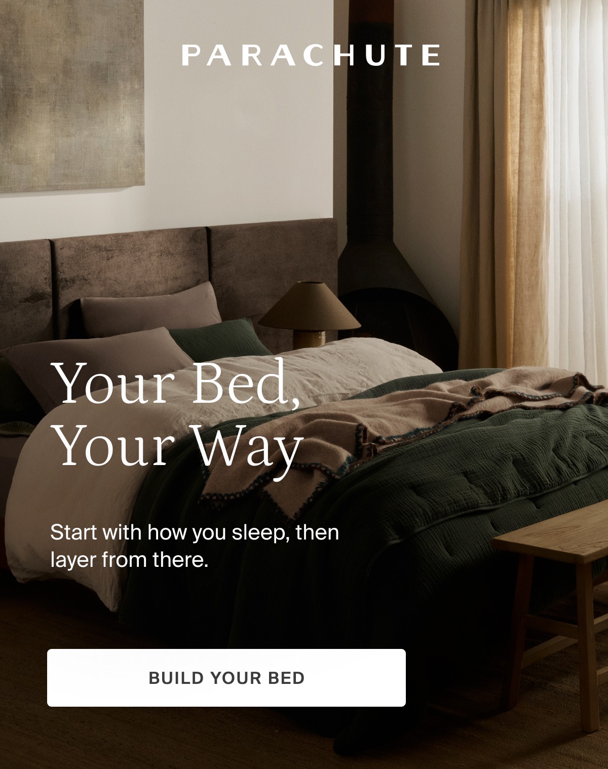 parachute, your bed your way, build your bed