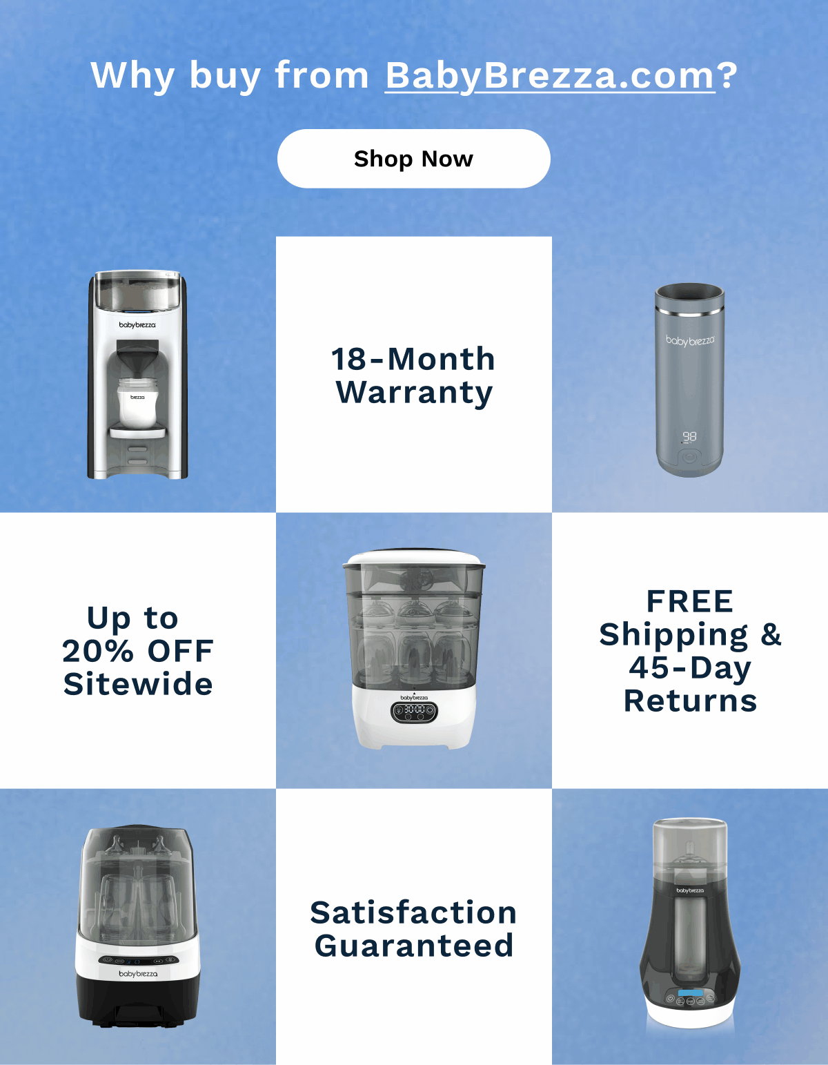 Why Buy From BabyBrezza.com? | Shop Now
