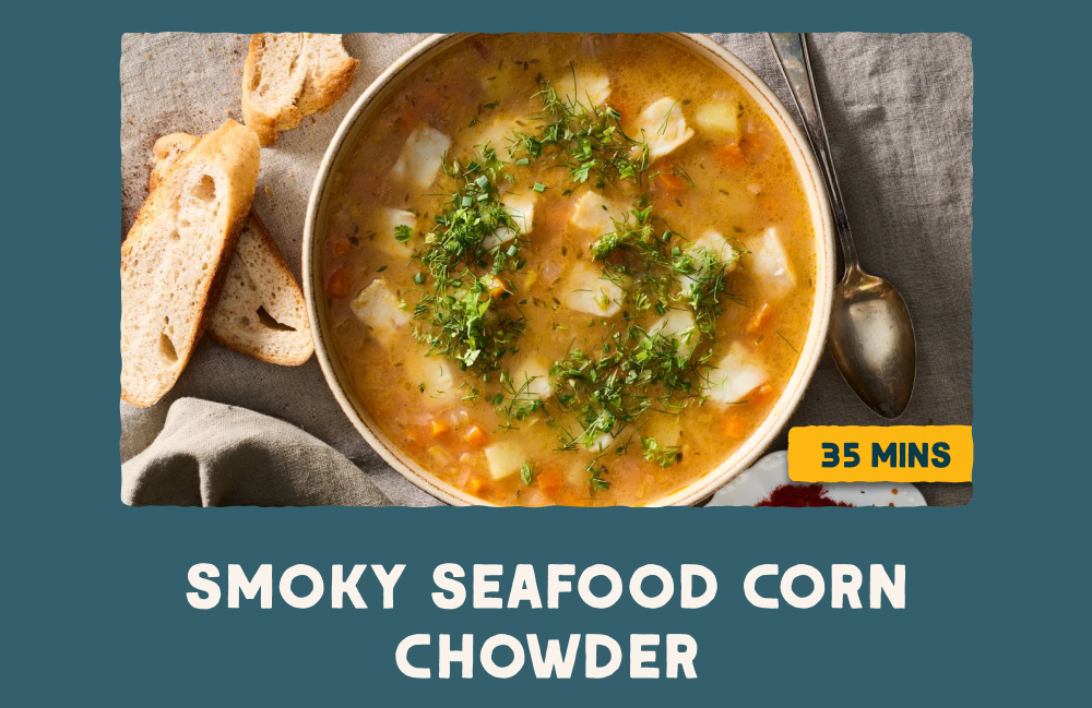 Smoky Seafood Corn Chowder [35 mins]