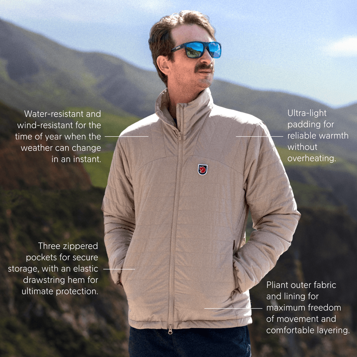 Expedition X-L&auml;tt Jacket. Water-resistant and wind-resistant for the time of year when the weather can change in an instant.