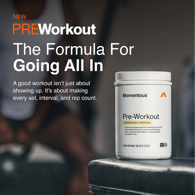 New PreWorkout. The Formula For Going All In. A good workout isn't just about showing up. It's about making every set, interval, and rep count.