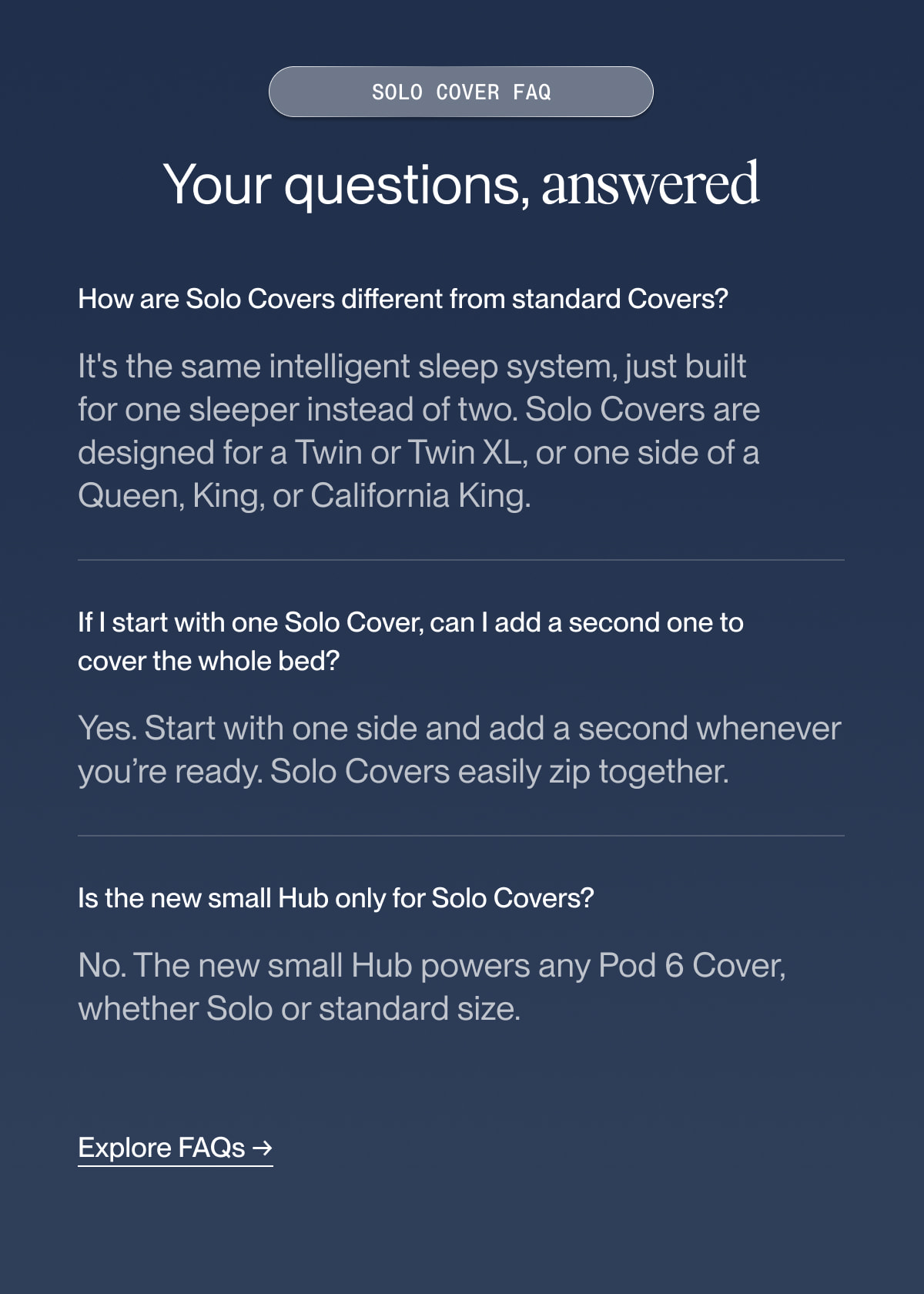 SOLO COVER FAQ