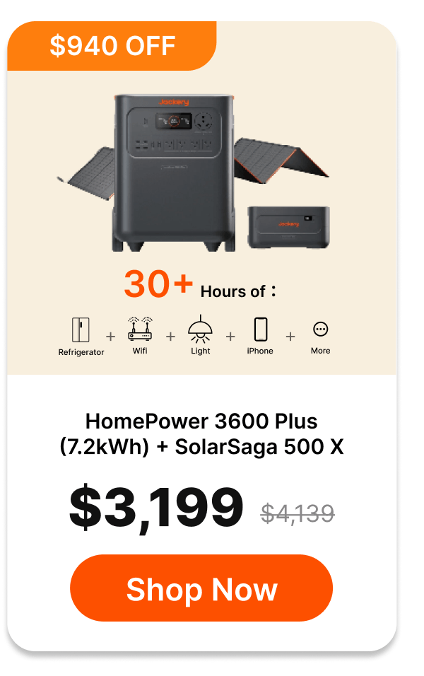 HomePower 3600 Plus(7.2kWh) + SolarSaga 500 X