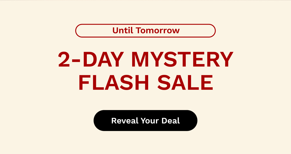 Until Tomorrow 2-Day Mystery Flash Sale | Reveal Your Deal