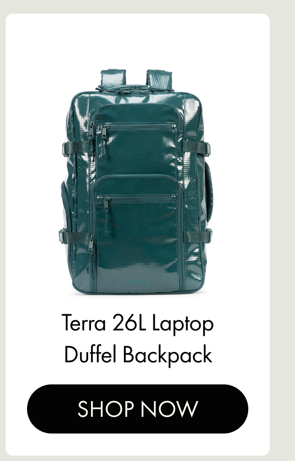 Terra 26L Laptop Duffel Backpack | Shop Now
