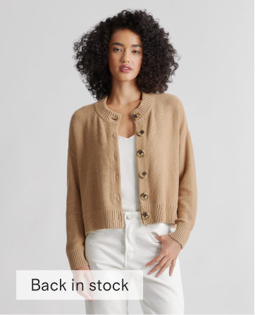 100% Organic Cotton Cropped Cardigan