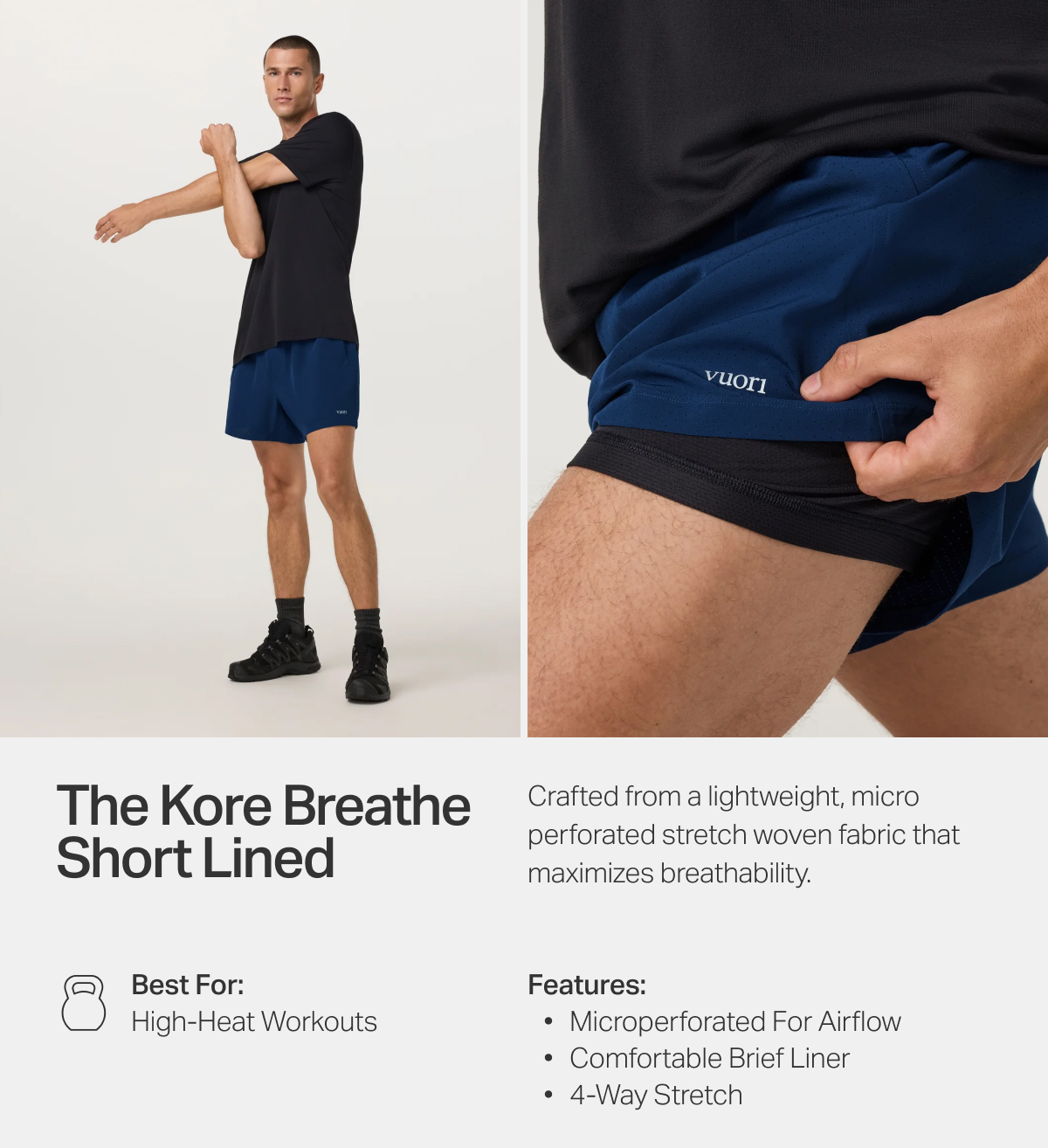 The Kore Breathe Short Lined