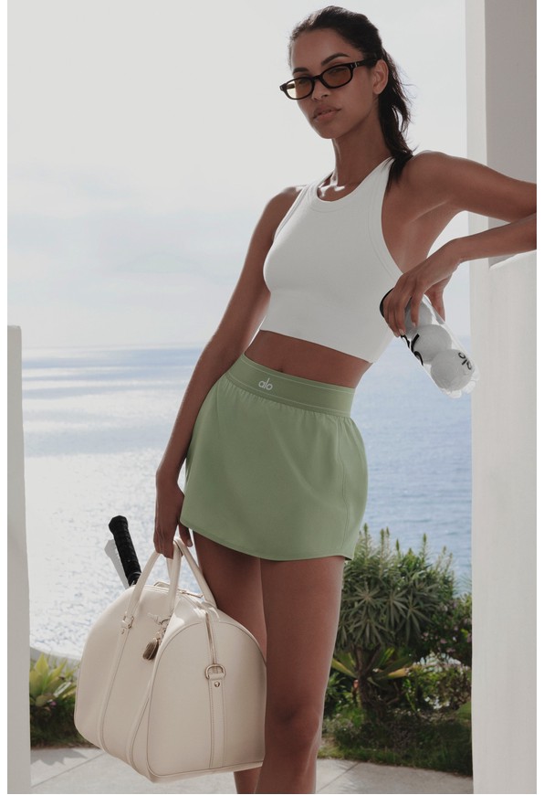 Match Point Tennis Skirt - Dune Grass - Dune Grass / XS