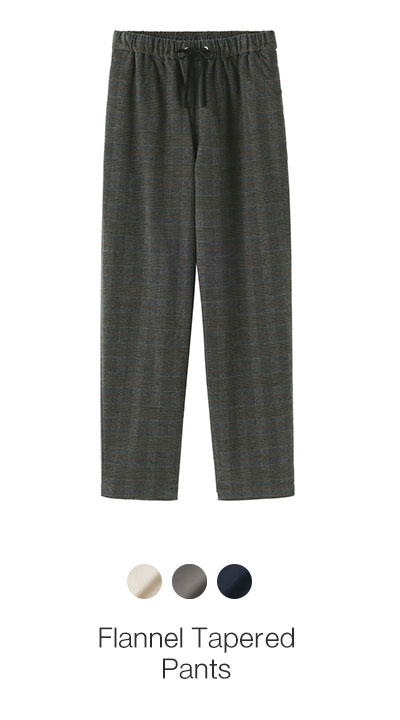 Flannel Tapered Pants