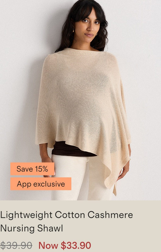 Lightweight Cotton Cashmere Nursing Shawl