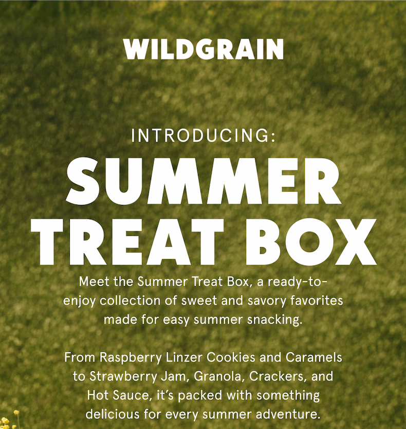 Introducing: Summer Treat Box Meet the Summer Treat Box, a ready-to-enjoy collection of sweet and savory favorites made for easy summer snacking.  From Raspberry Linzer Cookies and sea salt caramels to strawberry jam, granola, crackers, and hot sauce, there&rsquo;s something for every craving.