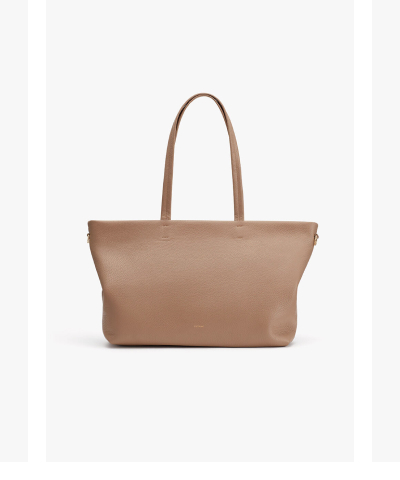 Small Easy Zipper Tote Cappuccino