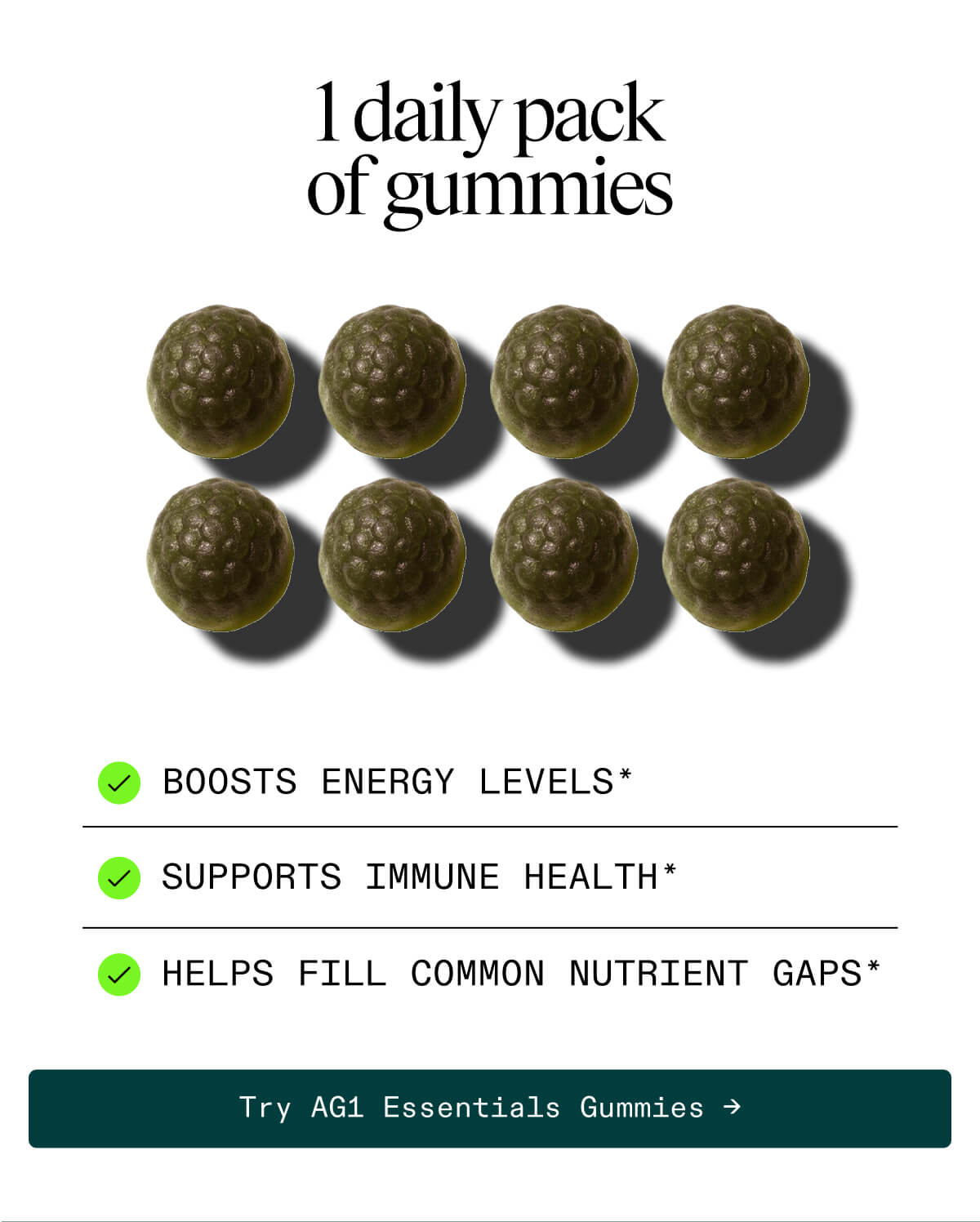 1 daily pack of gummies