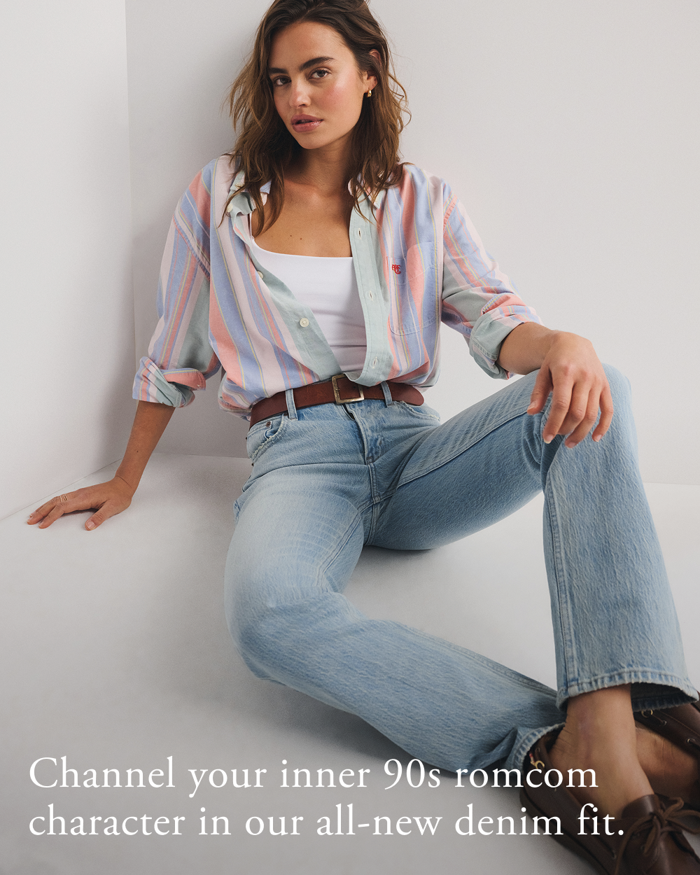 Channel your inner 90s romcom character in our all-new denim fit.
