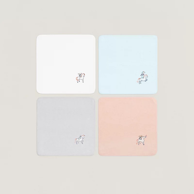 Image of the Set of 4 Cabriole washcloths