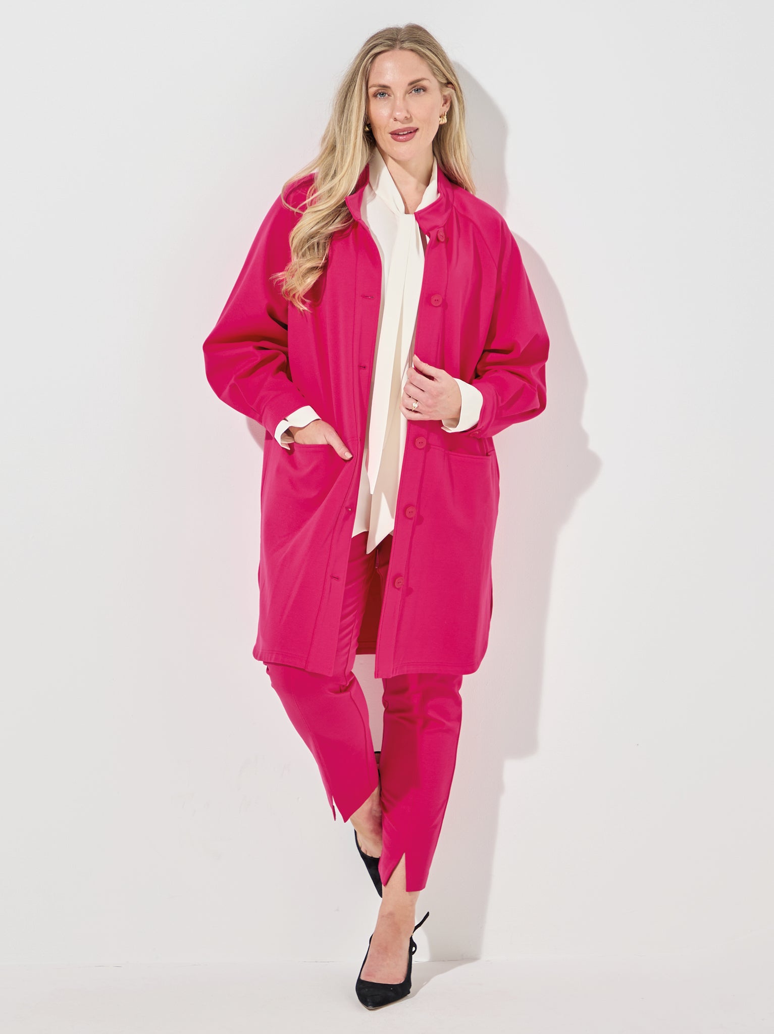 Image of Ulla By NOEN Heavy Jersey Jacket - Fuchsia