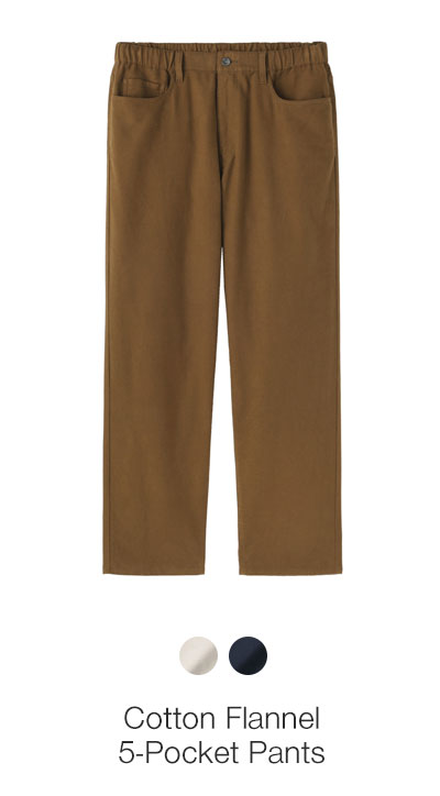Cotton Flannel 5-Pocket Pants