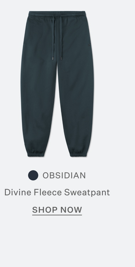 Divine Fleece Sweatpant - Obsidian