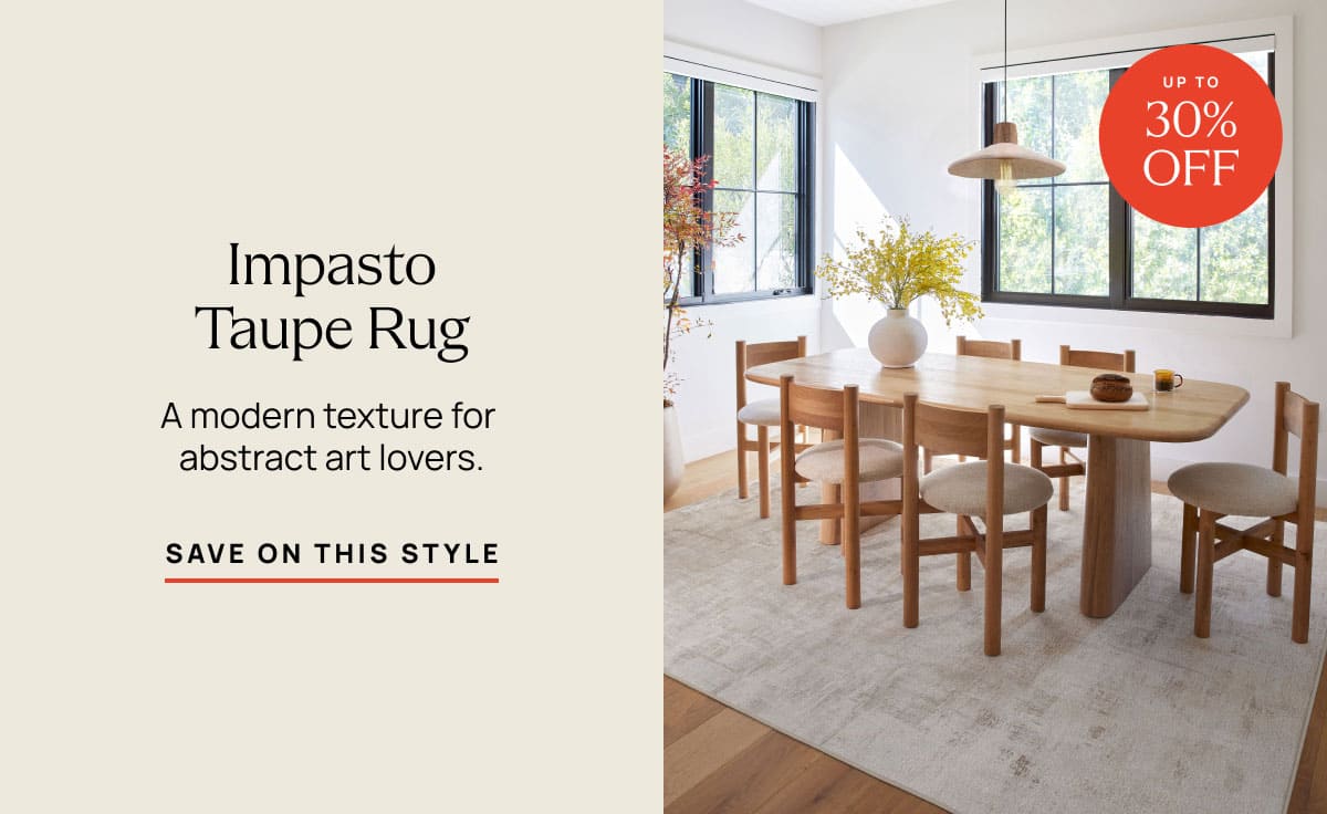 Impasto Taupe Rug | Save On This Style 