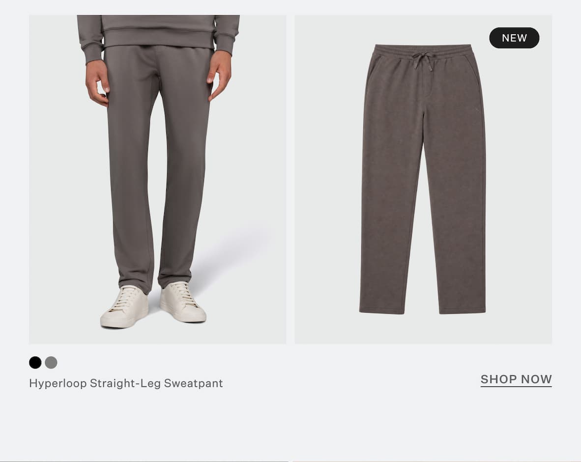 Hyperloop Straight-Leg Sweatpant - Charcoal