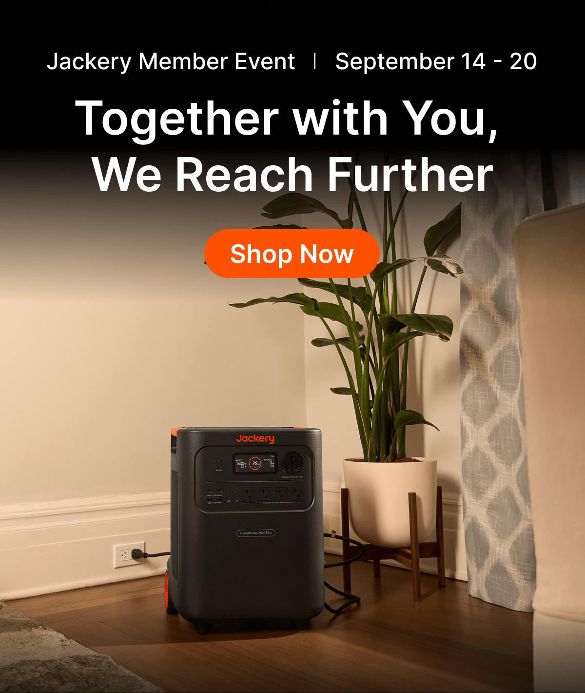Jackery Labor Day Sale: Save up to 50% with a "Shop Now" button.
