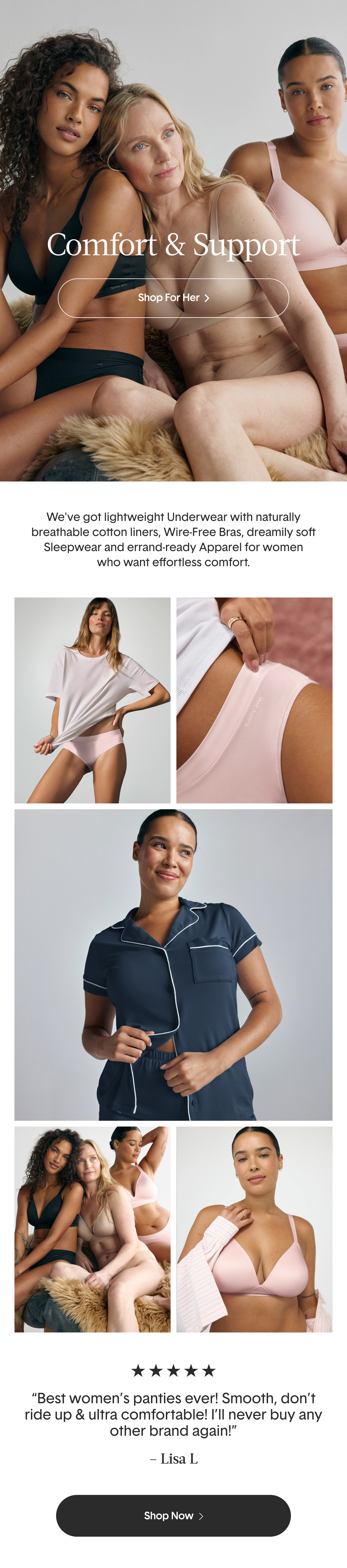Tommy John Is For The Girls | Shop Comfort & Support >