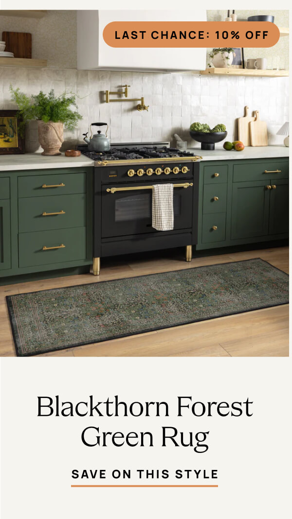 Last Chance 10% Off | Blackthorn Forest Green Rug 